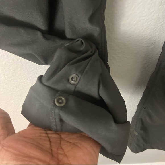 PrAna Alana Nylon Pants Charcoal Grey Sz 10 Outdoor Hiking Roll Up Leg Sporty - Picture 8 of 15